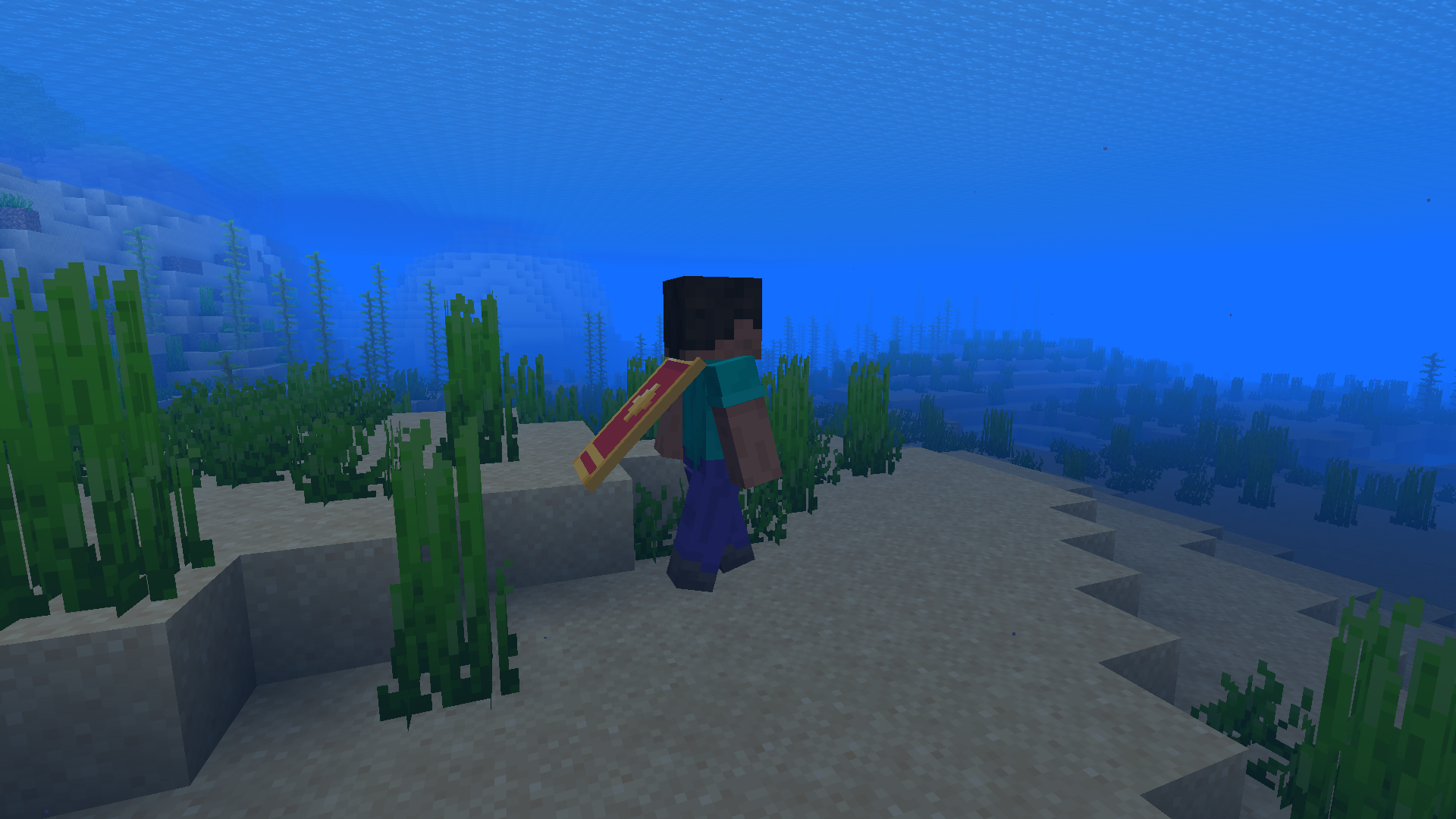 Walking underwater